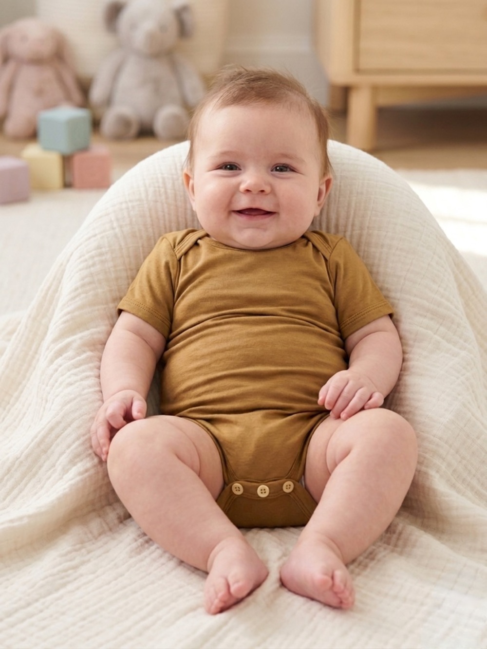 Organic Blend Short-Sleeve Bodysuit